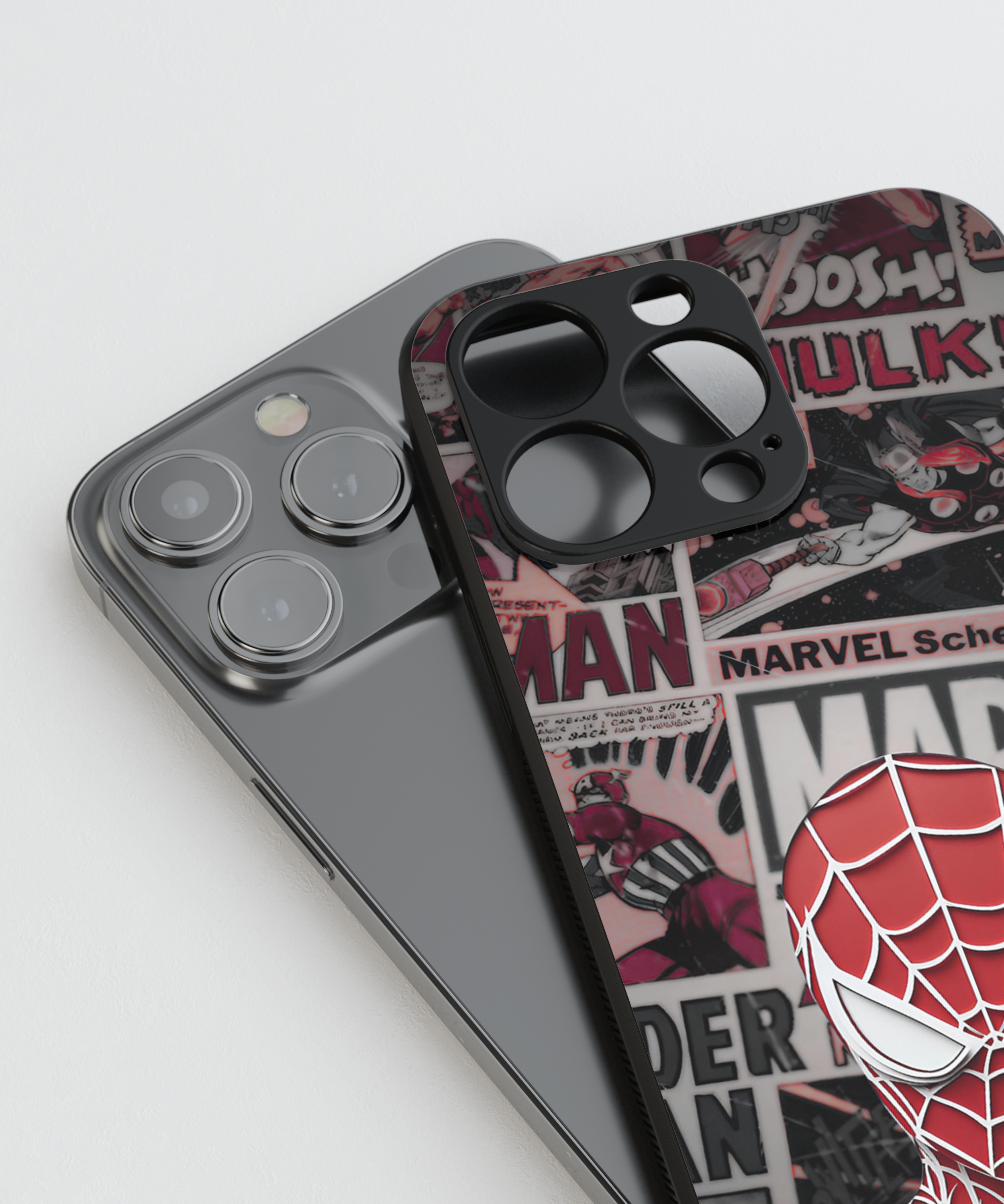 Red Web Armor Glass Case