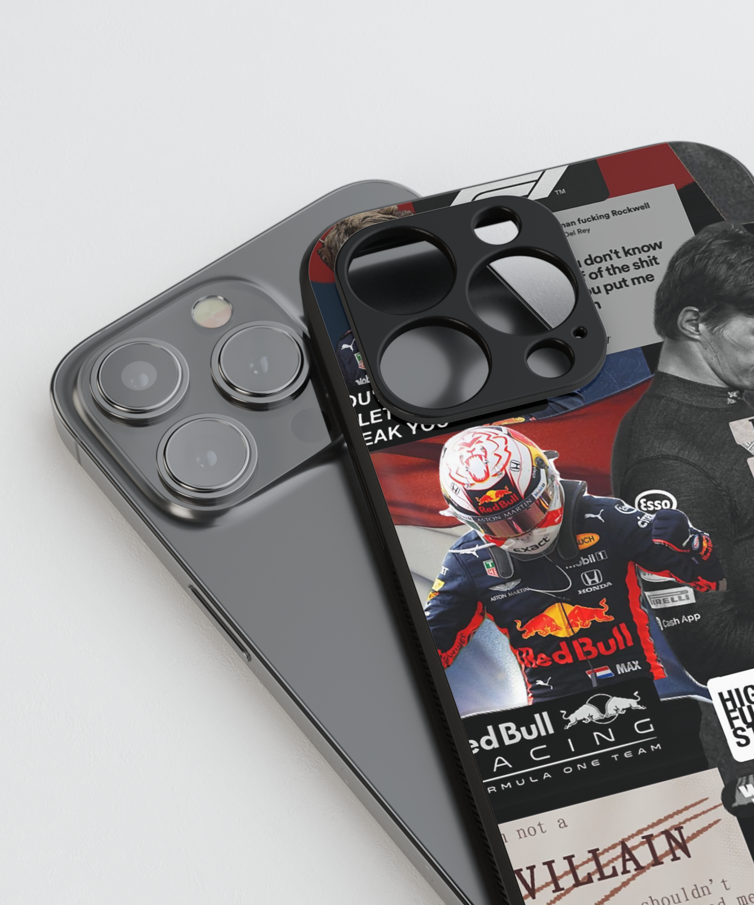 F1 Race Collage Glass Case