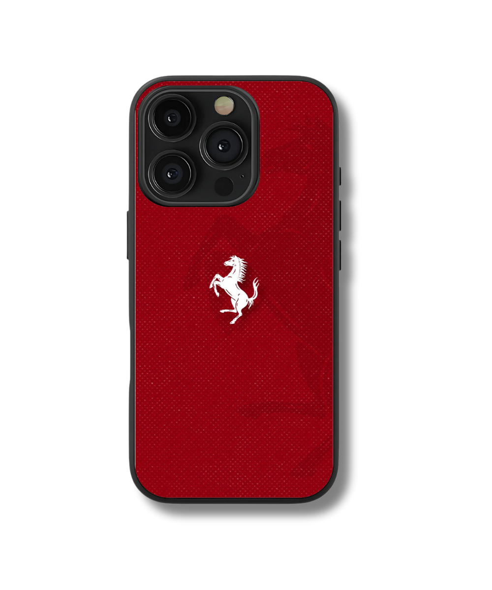 Red Ferrari Glass Case