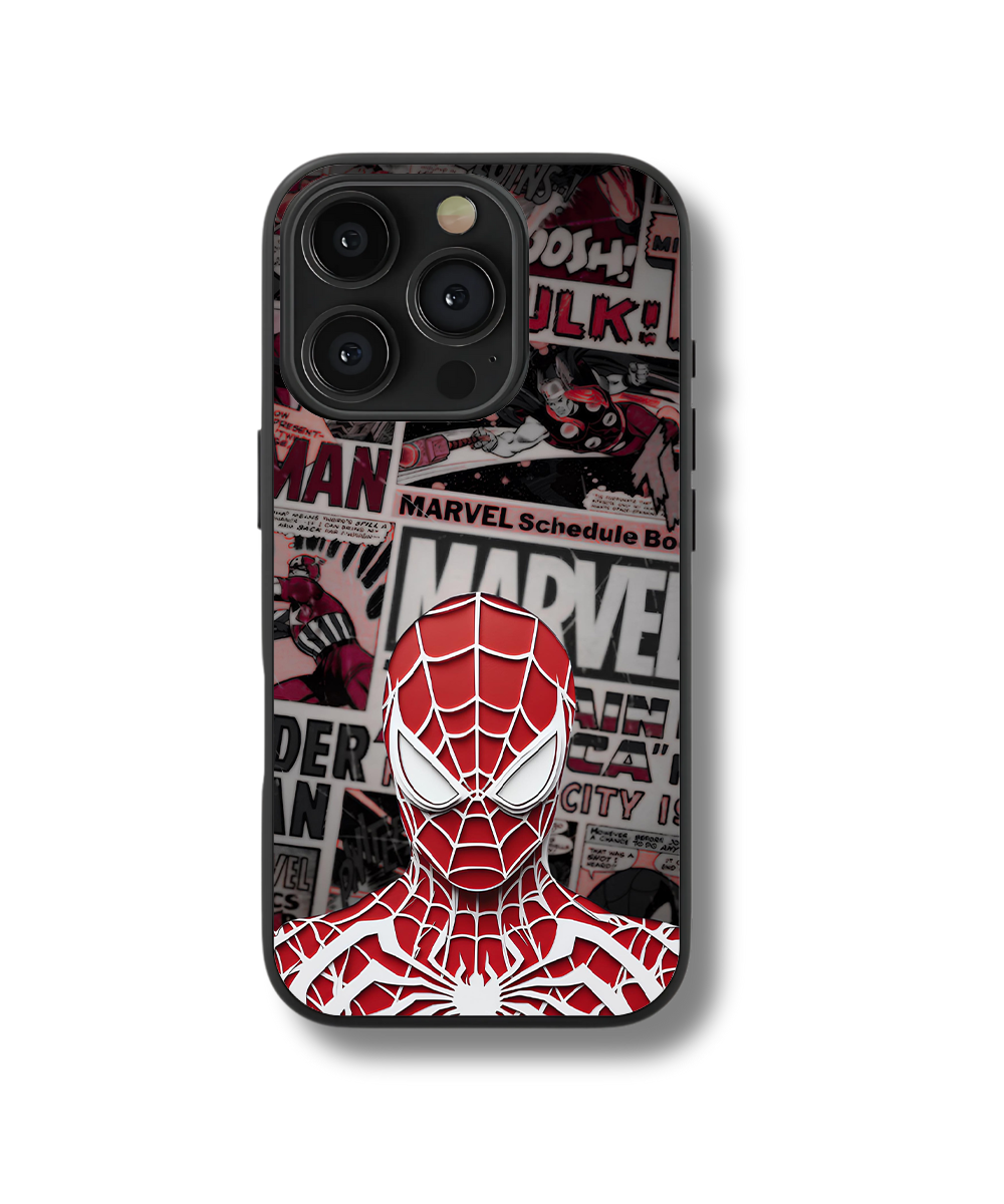 Red Web Armor Glass Case