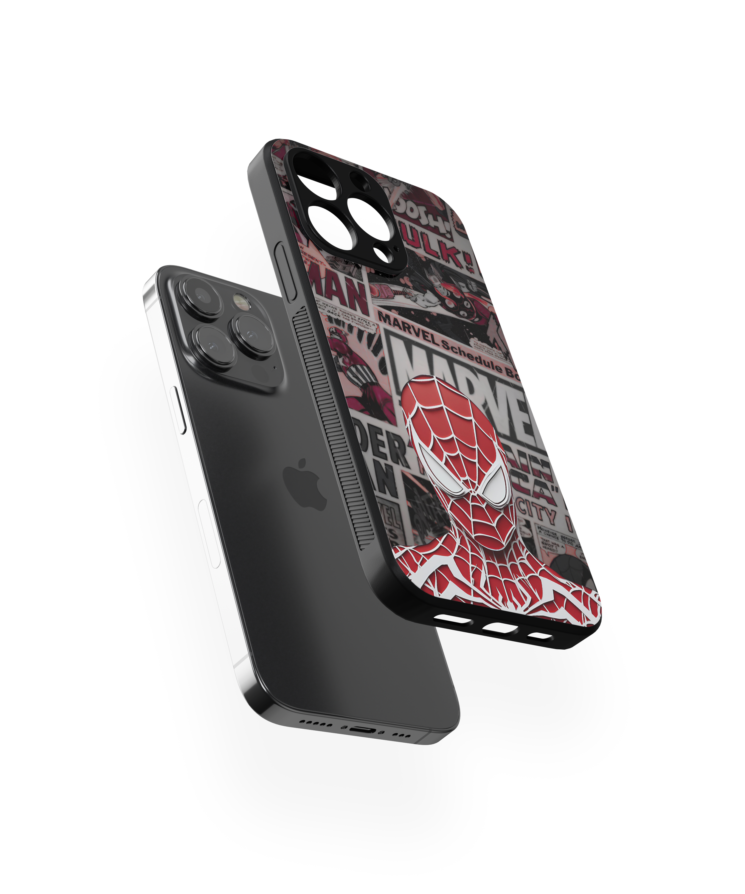 Red Web Armor Glass Case