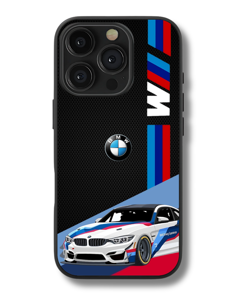BMW M4 Phone Case. Sports car, M stripes, BMW logo