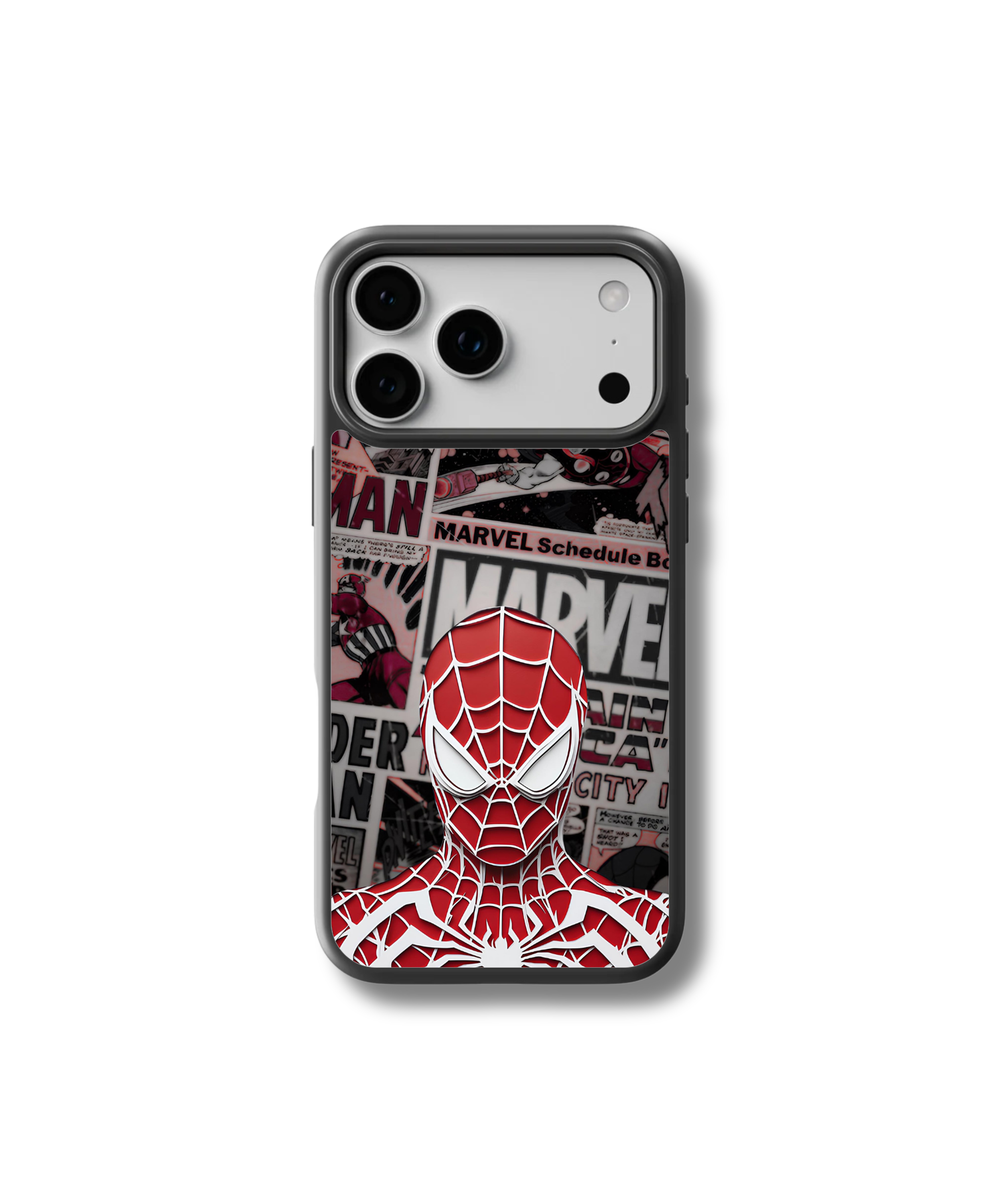 Red Web Armor Glass Case