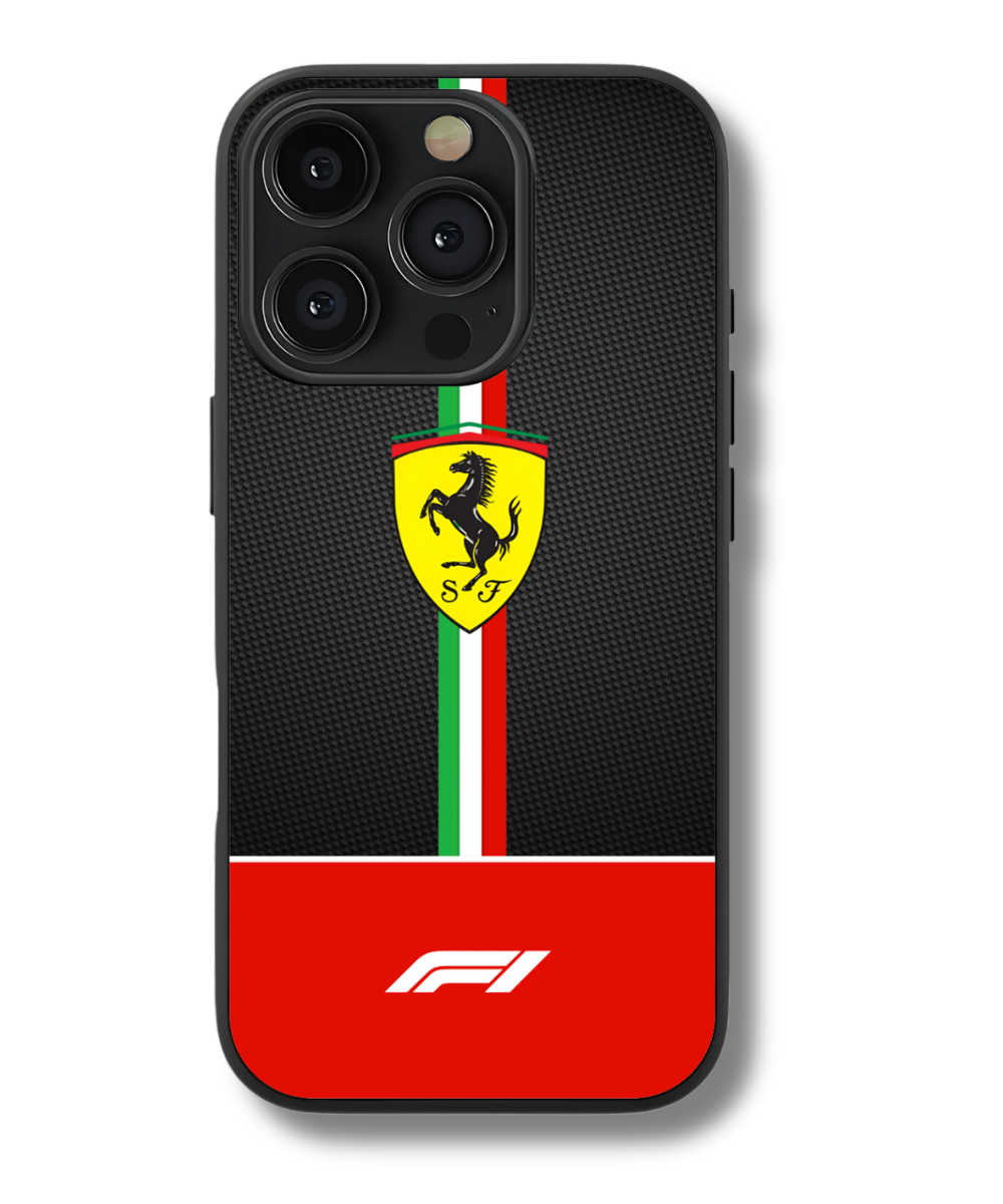 Ferrari F1 Phone Case. Prancing horse, Italian stripes, Formula 1 logo
