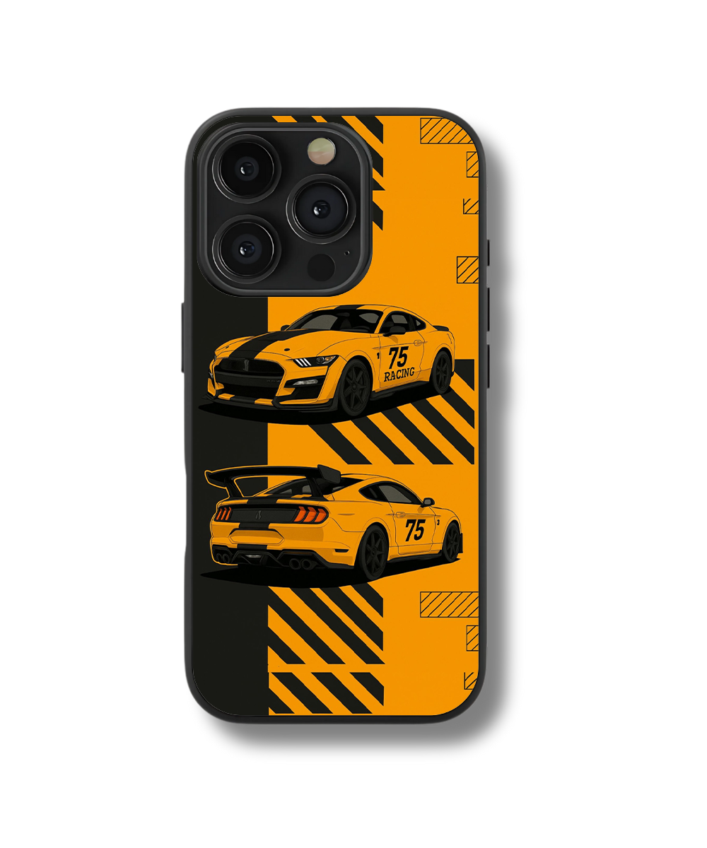 Yellow Tracks Glass Case